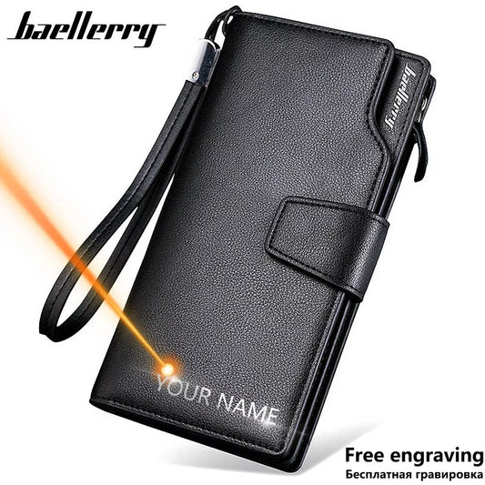 Baellerry Men High Quality Cardholder Zipper Large Capacity PU Leather Wallet